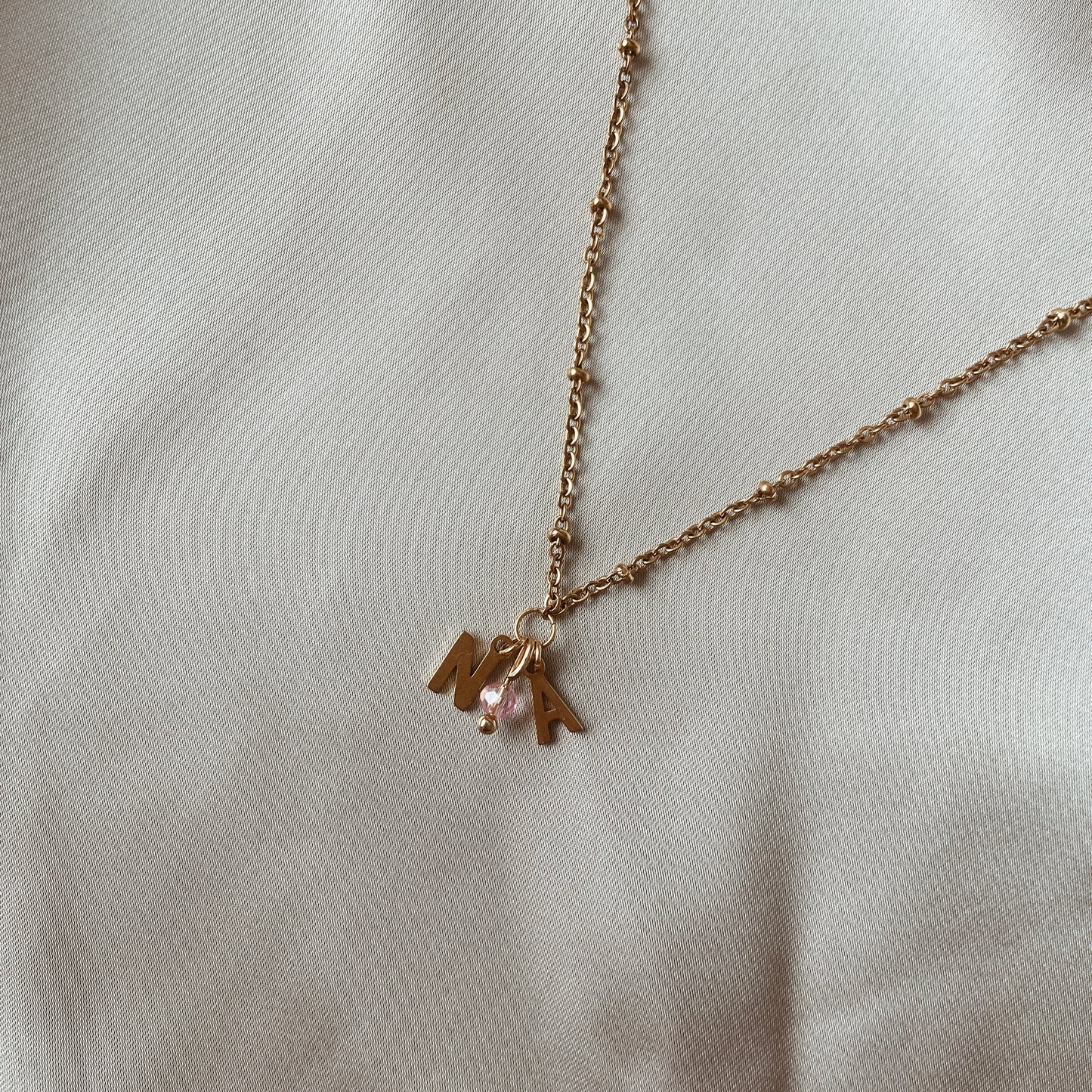 Duo initial necklace