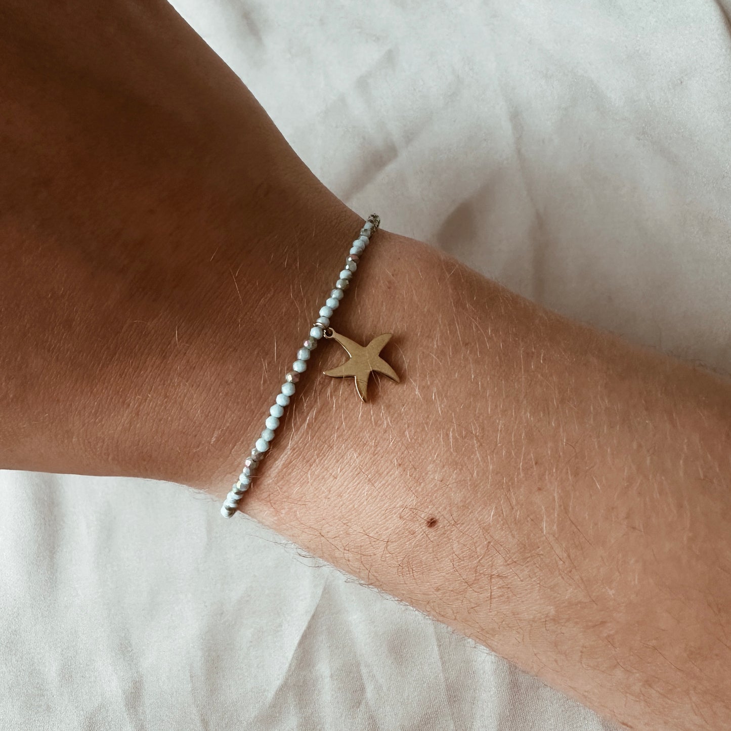 Blue sea star bracelet