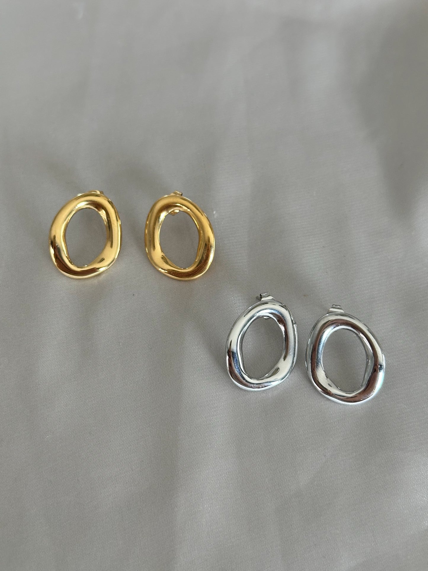 Big oval earrings