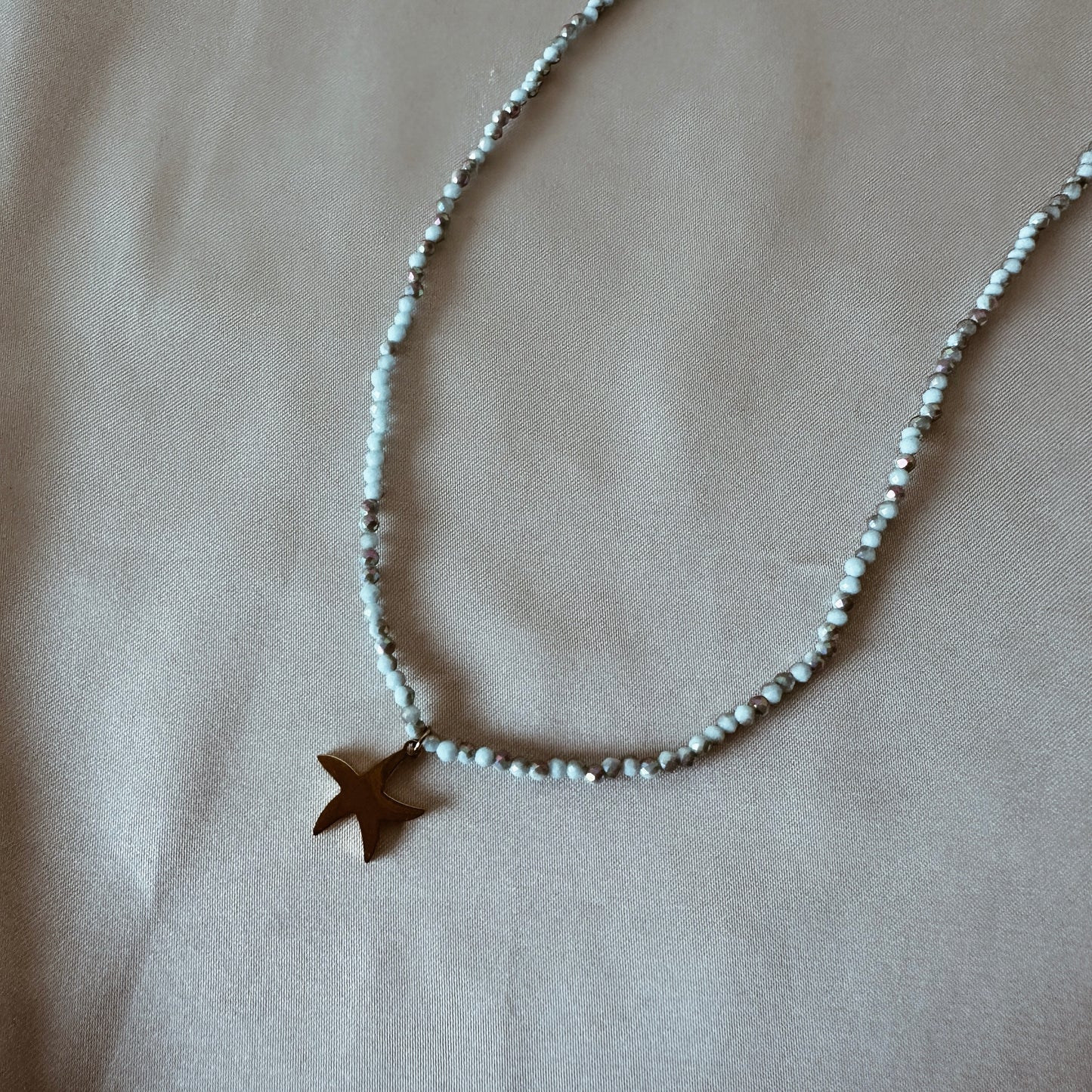 Blue starfish necklace