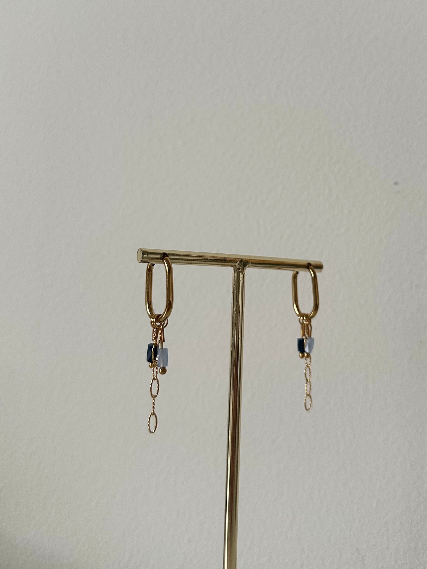Double blue earrings
