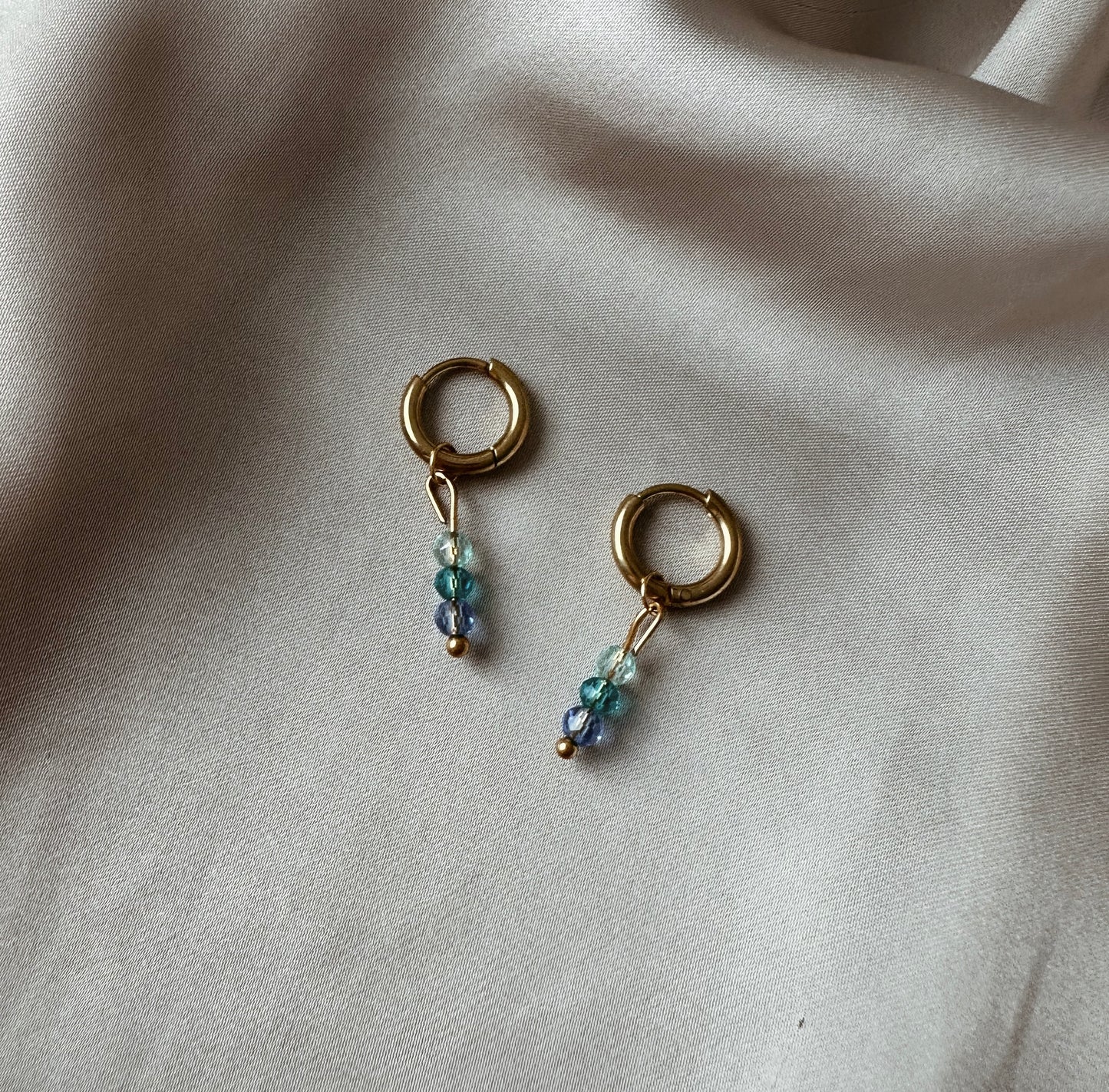 Facet sea earrings