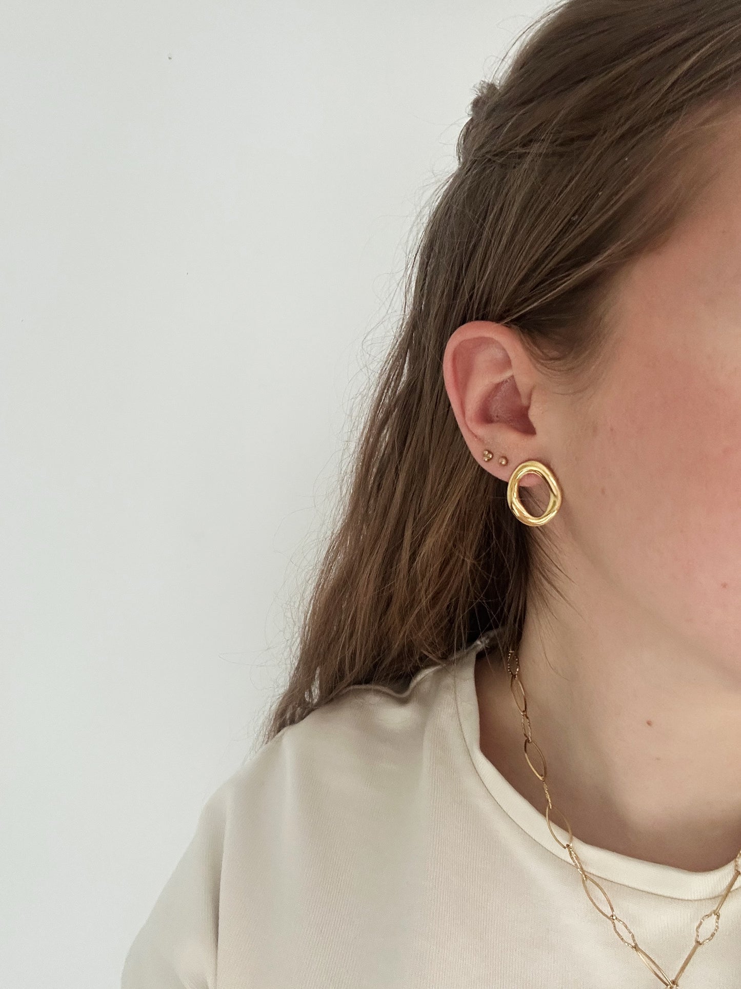 Big oval earrings