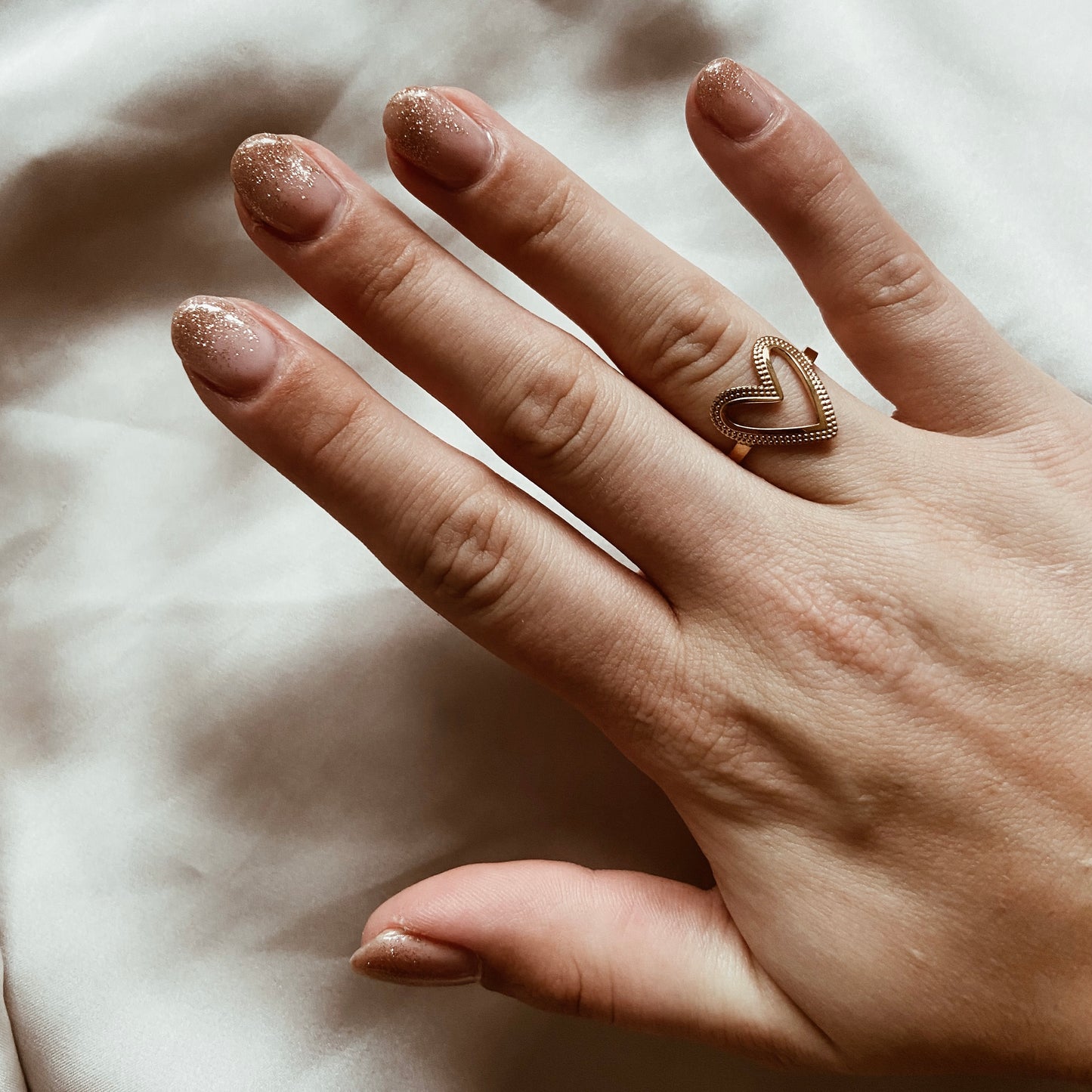 Dotty heart ring