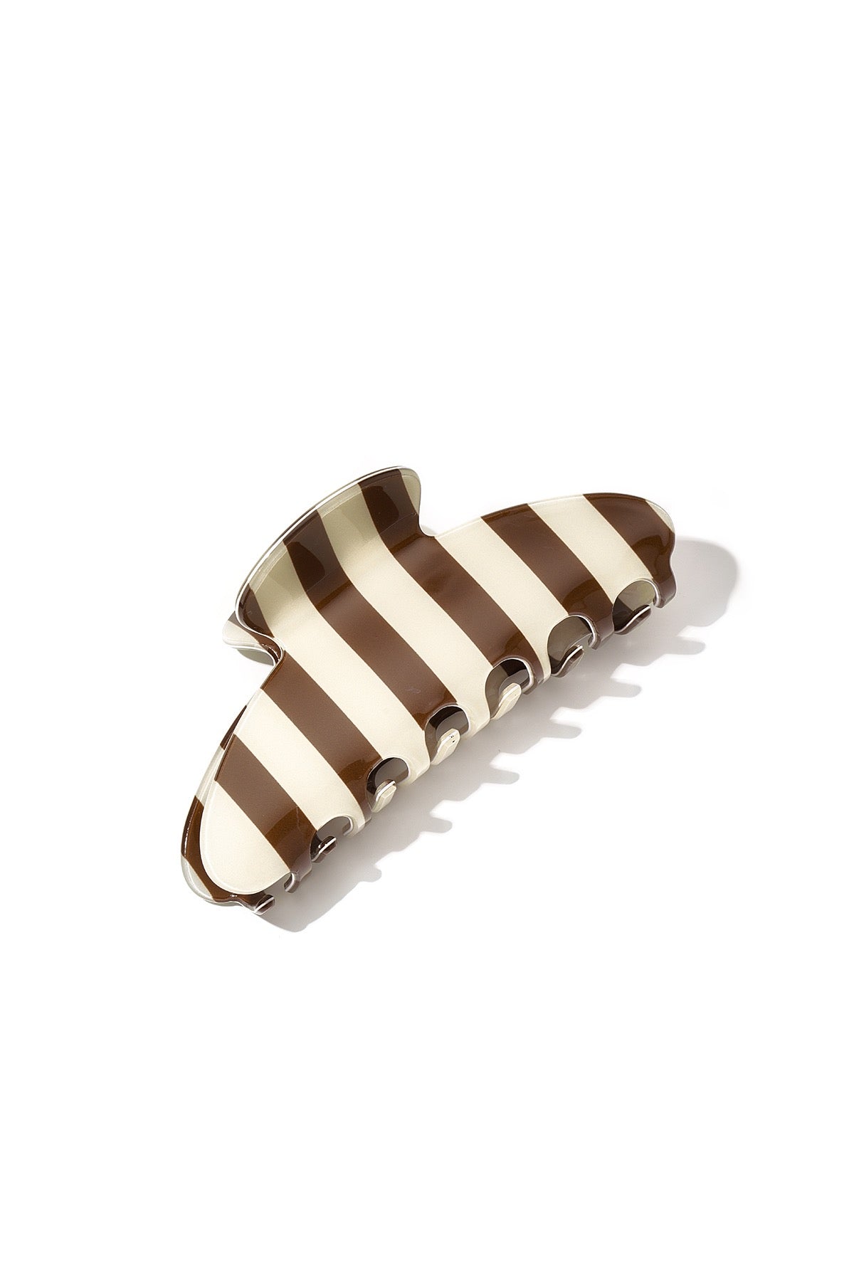 Stripie hair clip brown