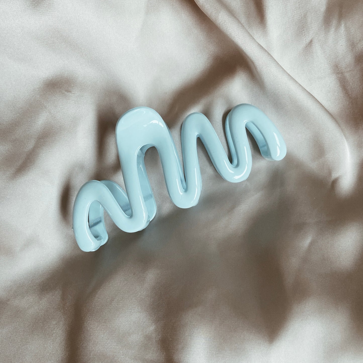 Blue swirl hair clip