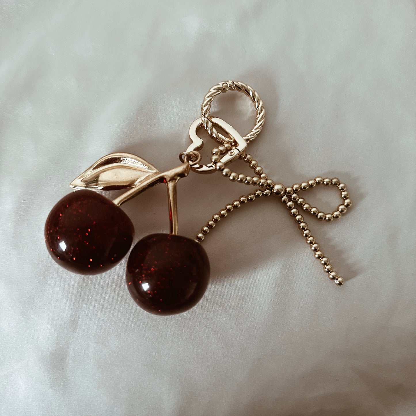 Bag charm - basic cherry
