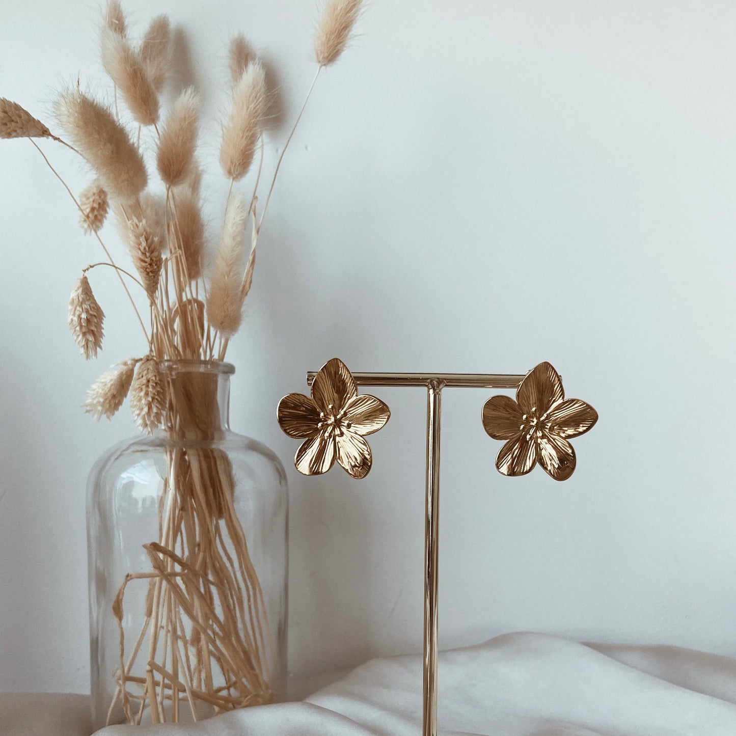 Statement flower earrings