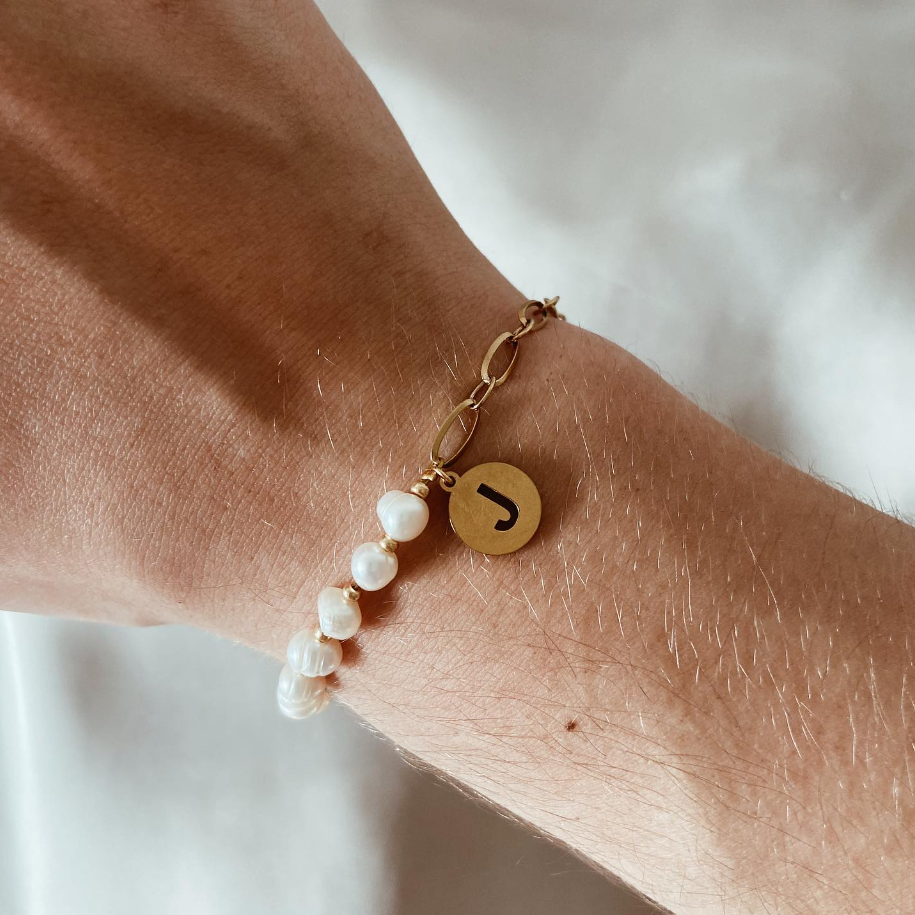 Initial Pearl Bracelet