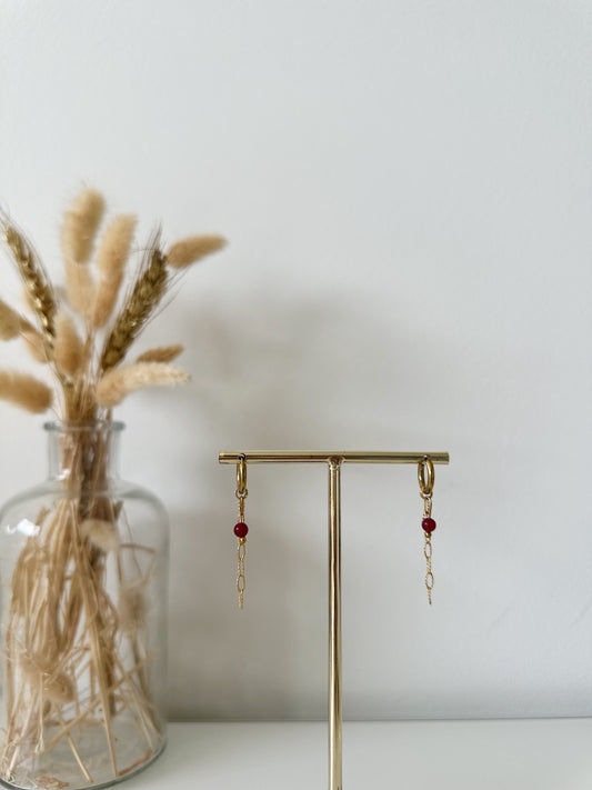 Special burgundy - earrings