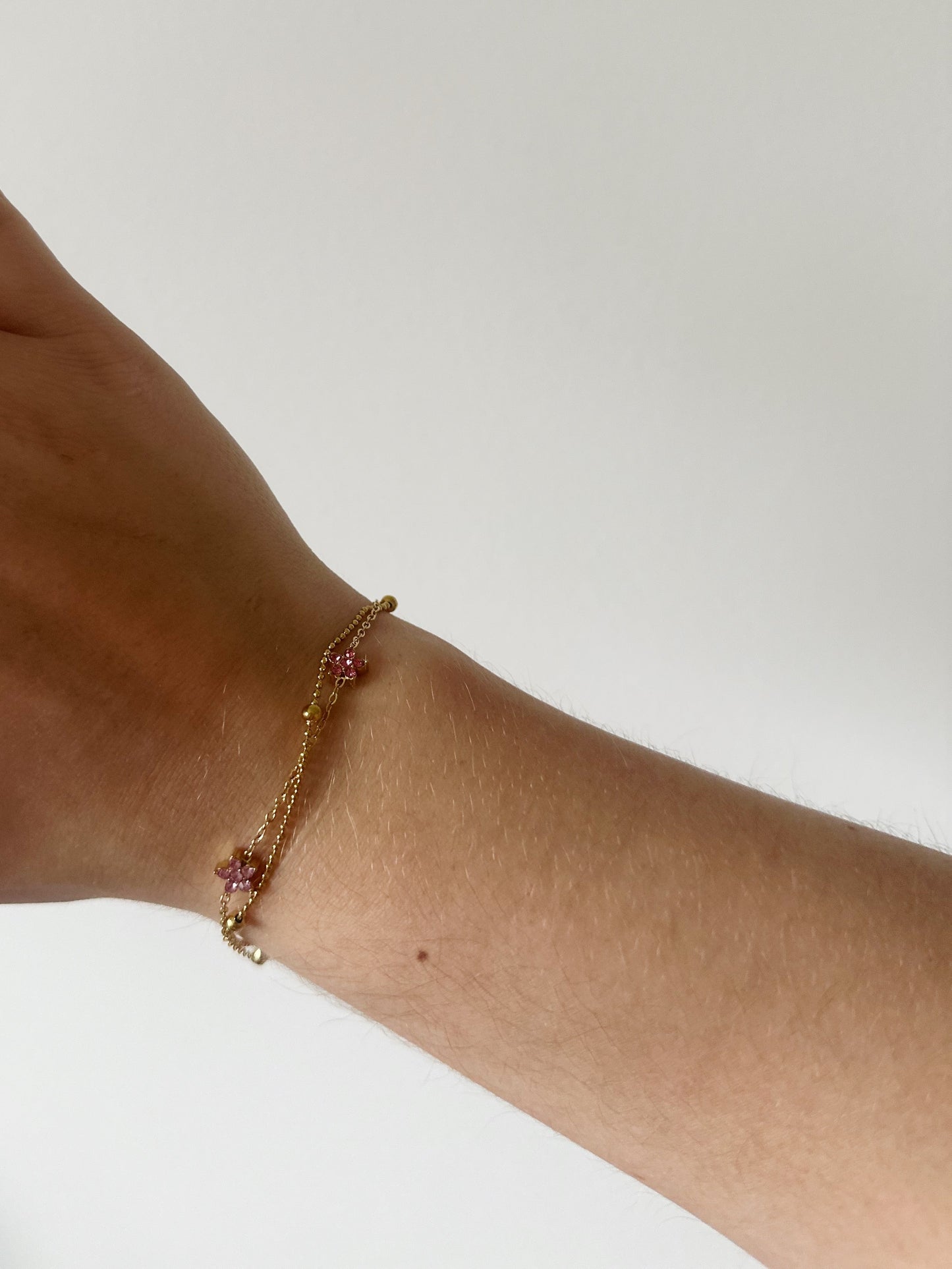 Pink blossom bracelet