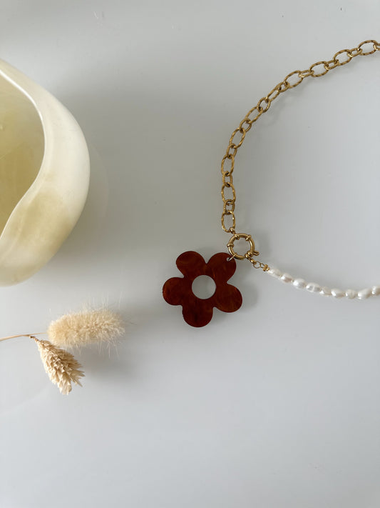 Fall flower - necklace