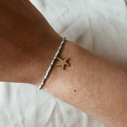 Blue sea star bracelet