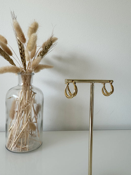 Moon hoops - earrings