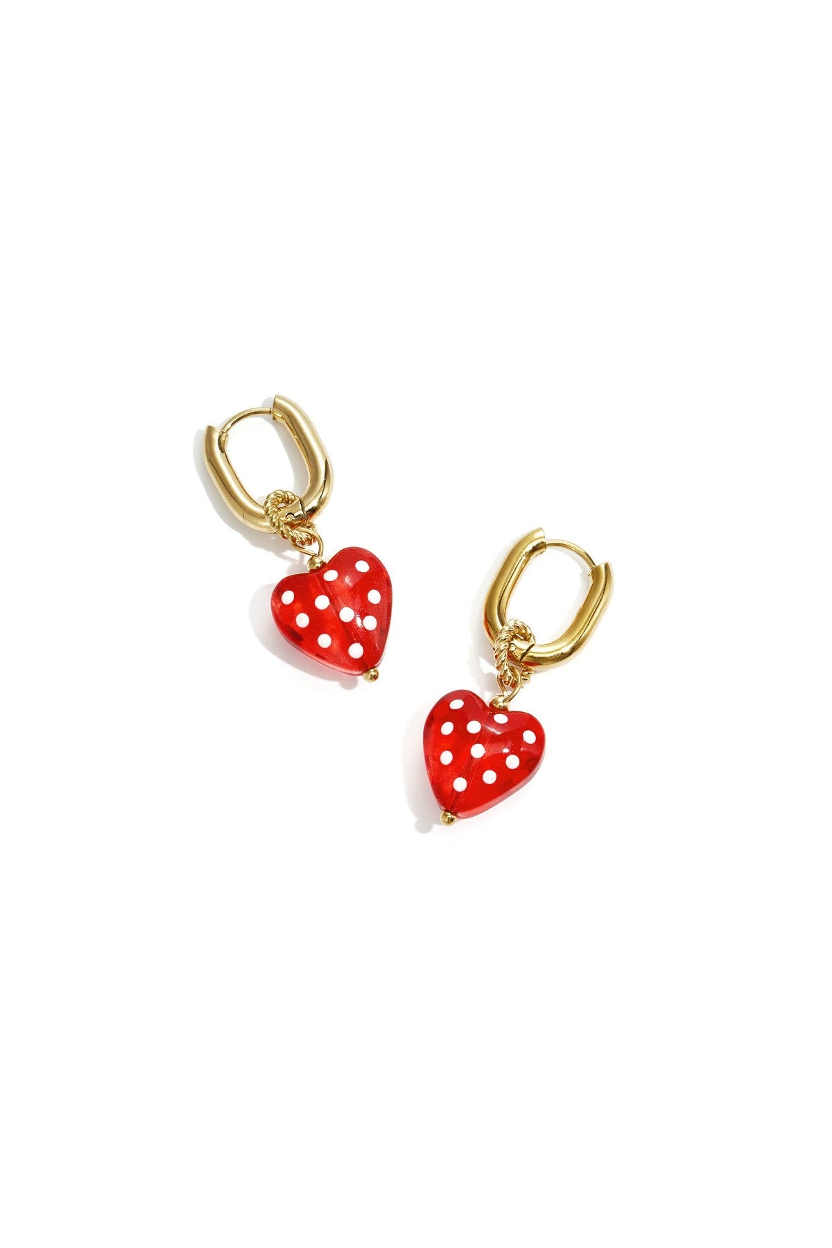 Dotty heart earrings