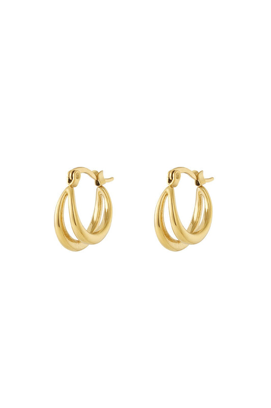 Moon hoops - earrings