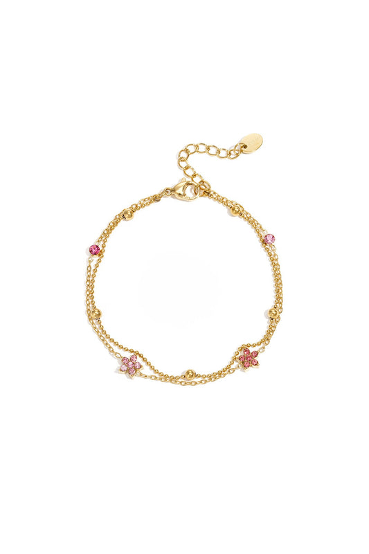 Pink blossom bracelet
