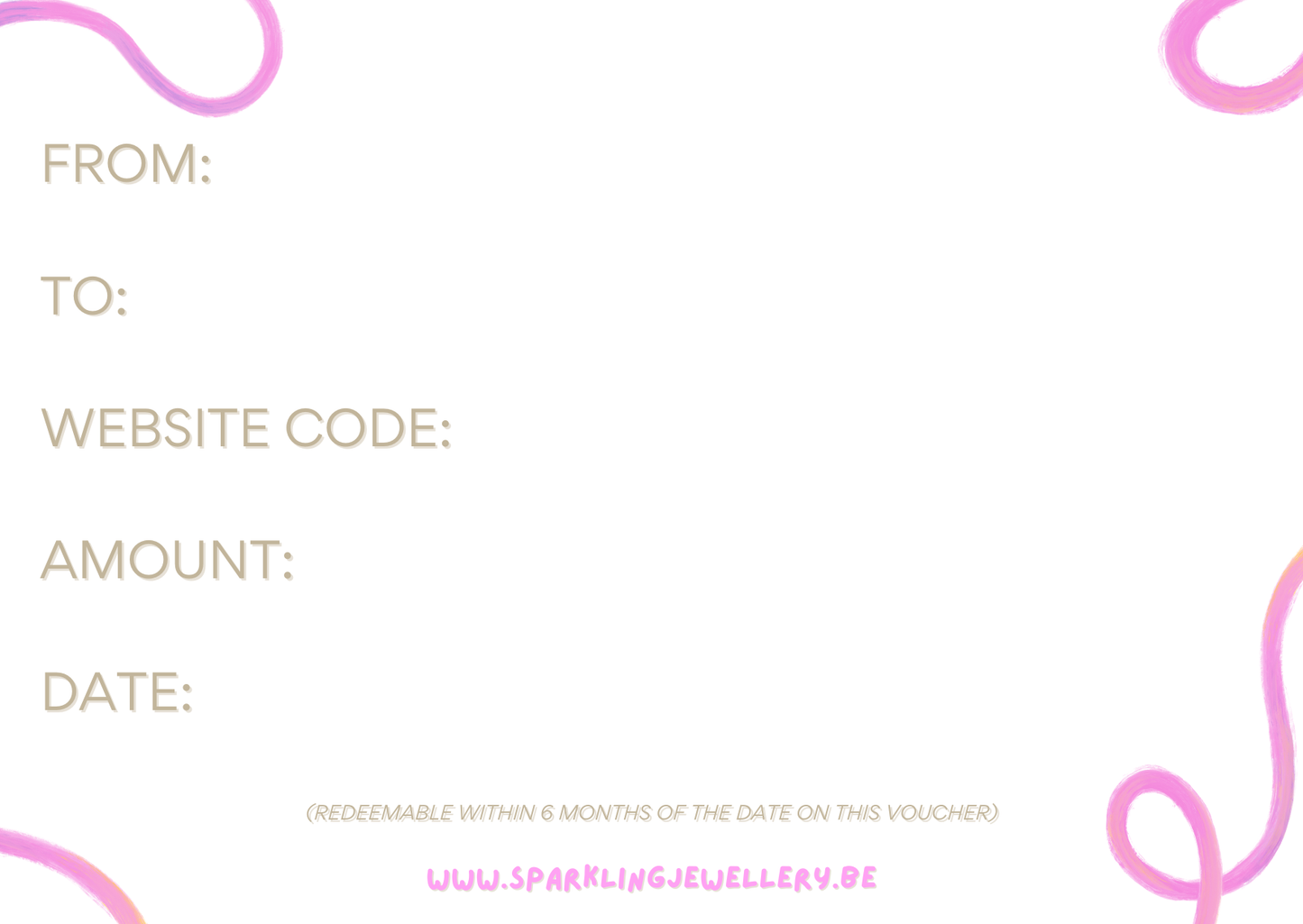 Sparkling Jewellery Gift voucher (fysiek)
