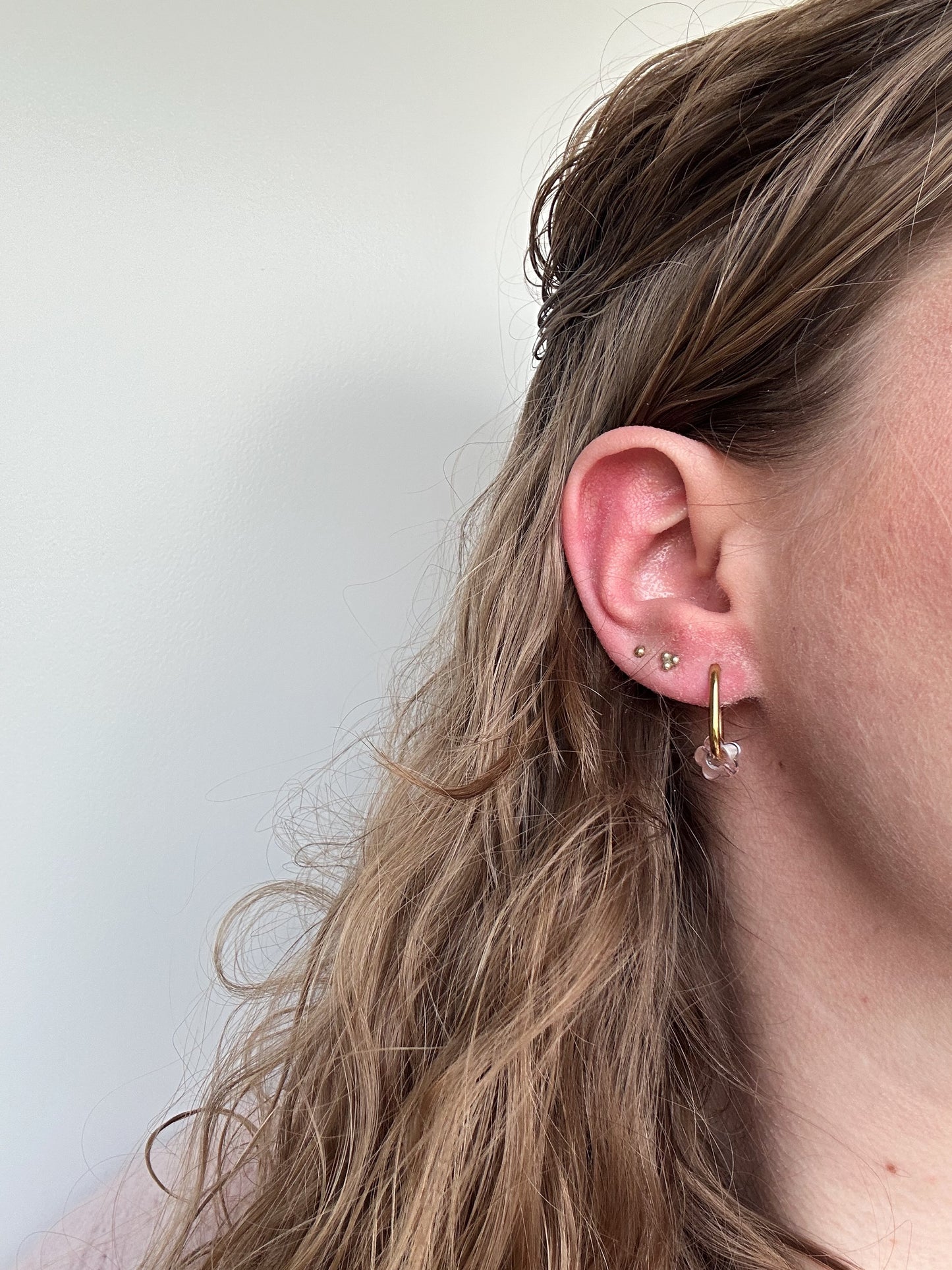 Blooming blush earrings