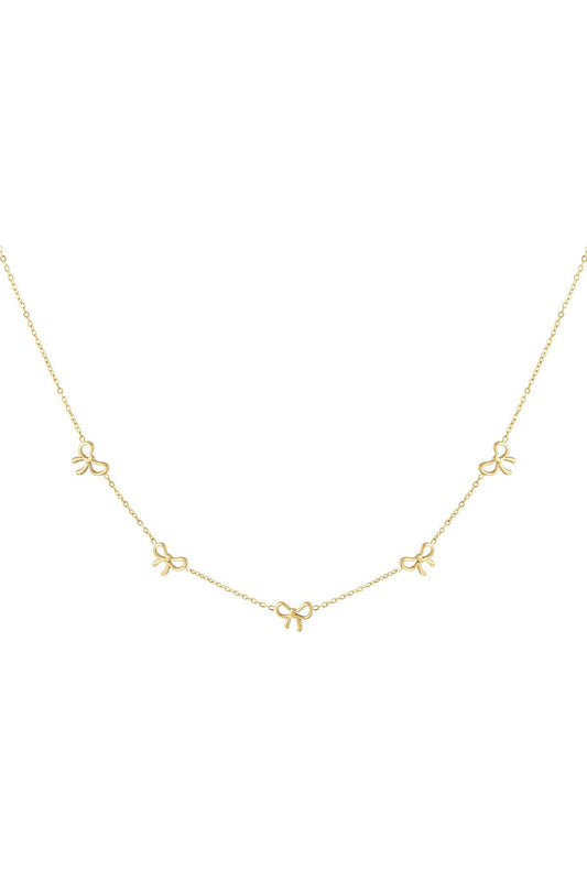 Multiple bow necklace