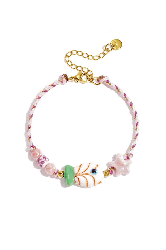 Pink fishy bracelet