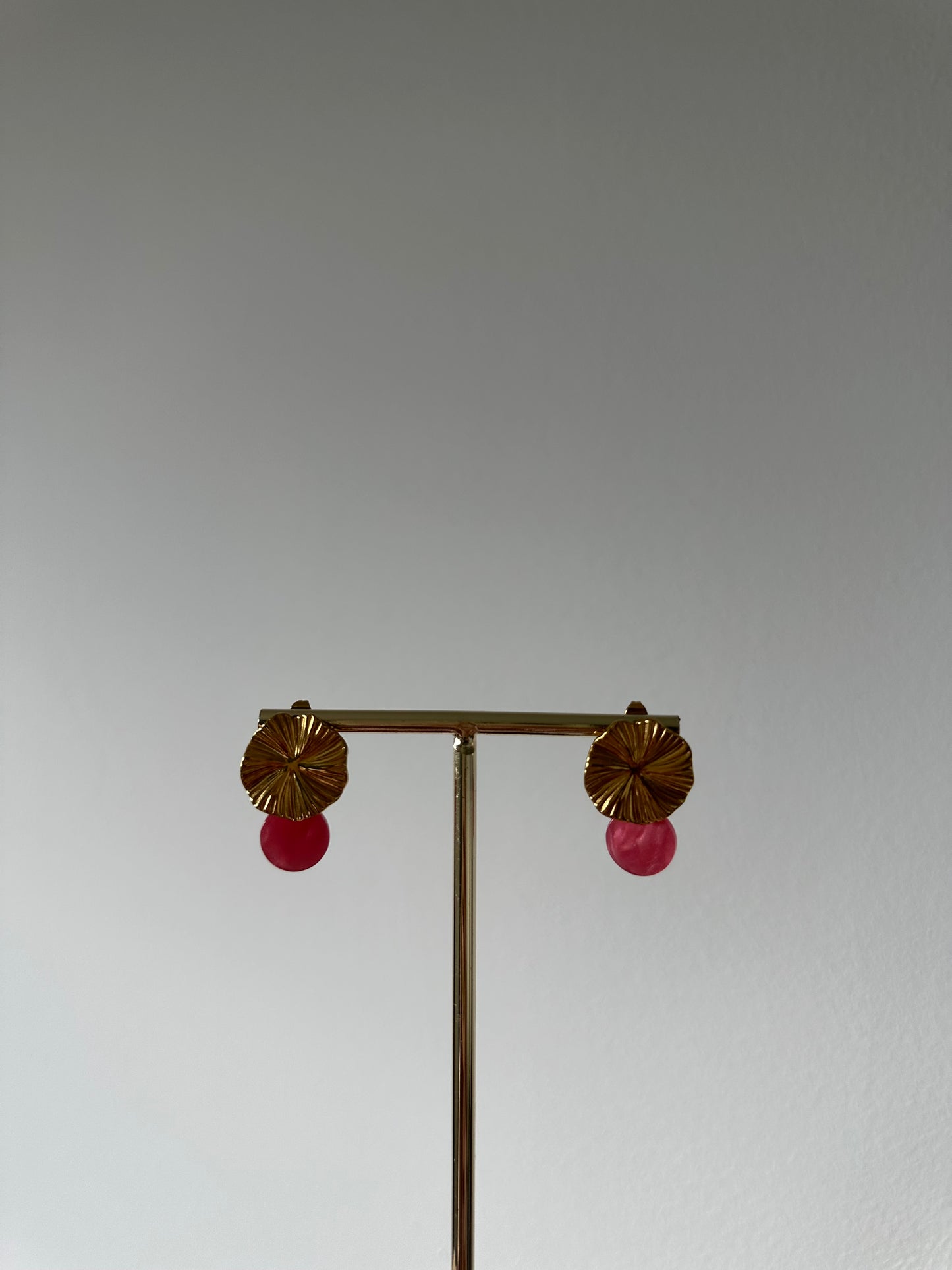 Statement blush earrings