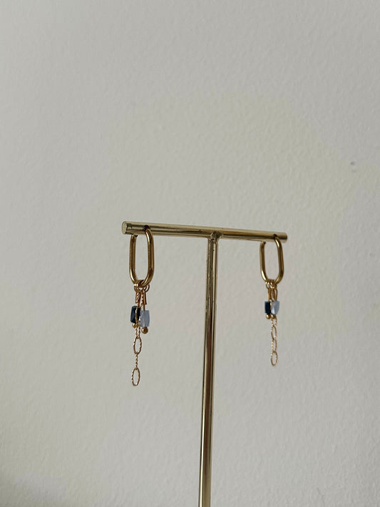 Double blue earrings