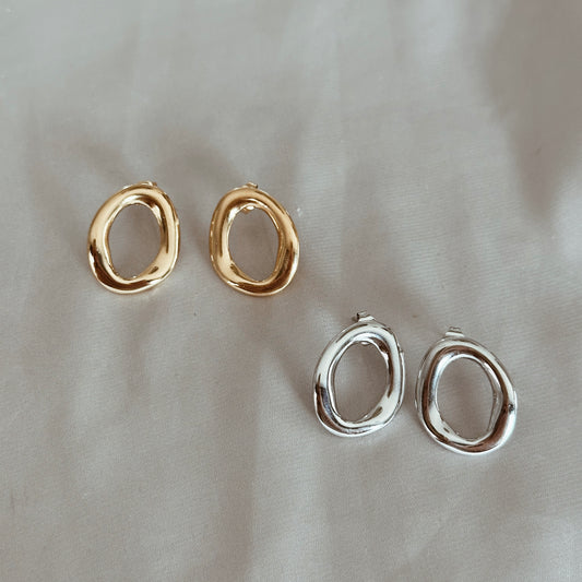 Big oval earrings