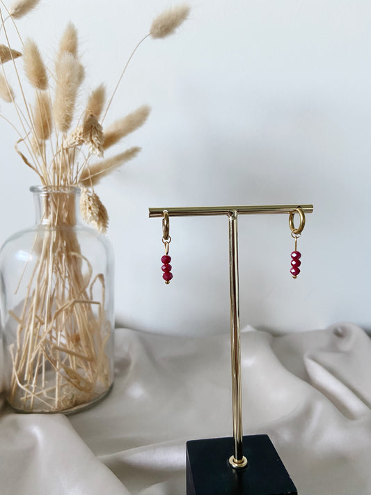 Facet earrings (different colours)