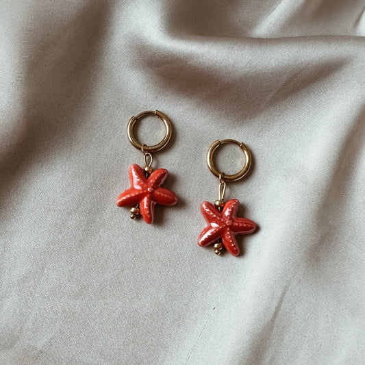 Sea star earrings (different colours)