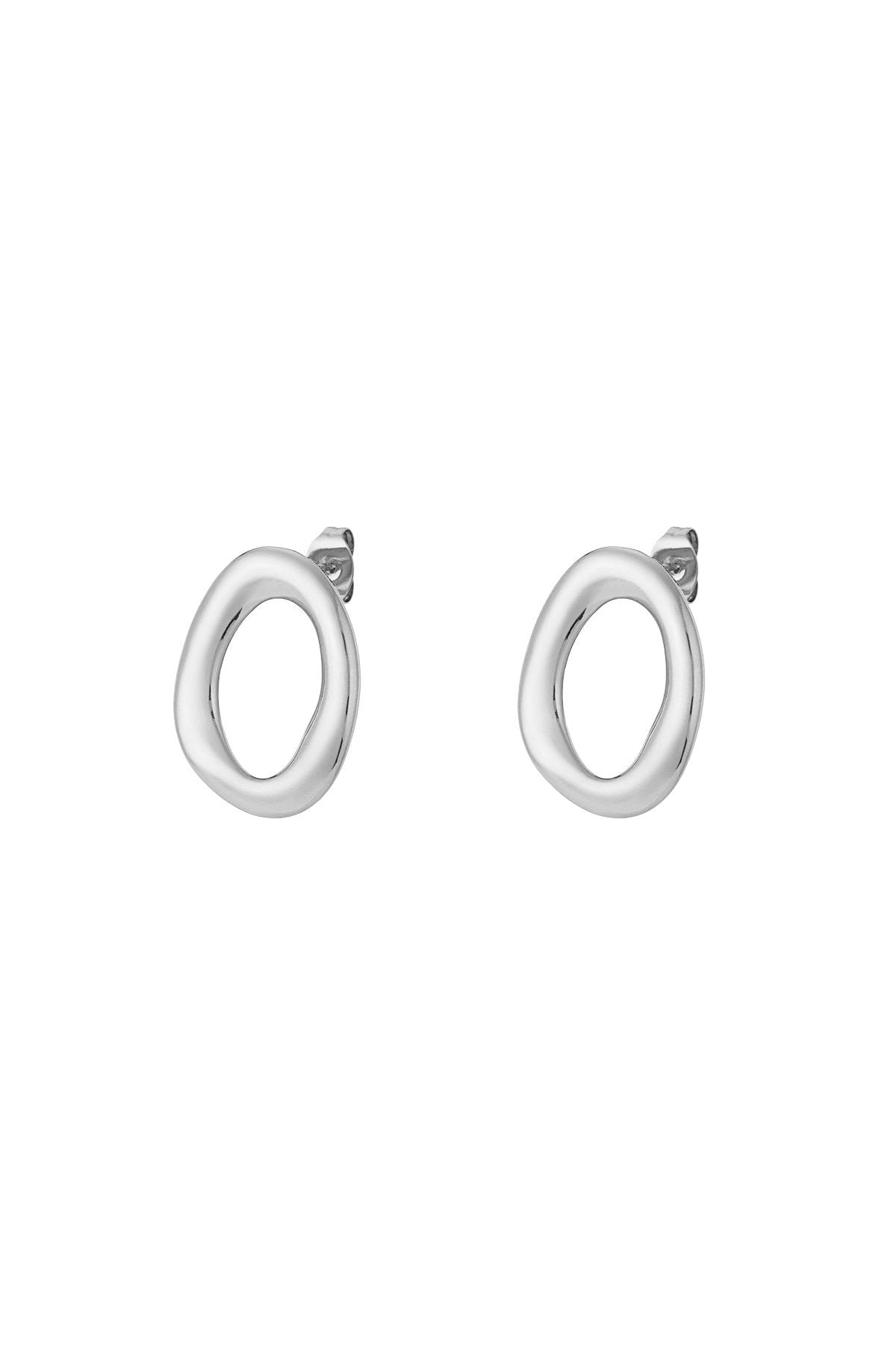 Big oval earrings