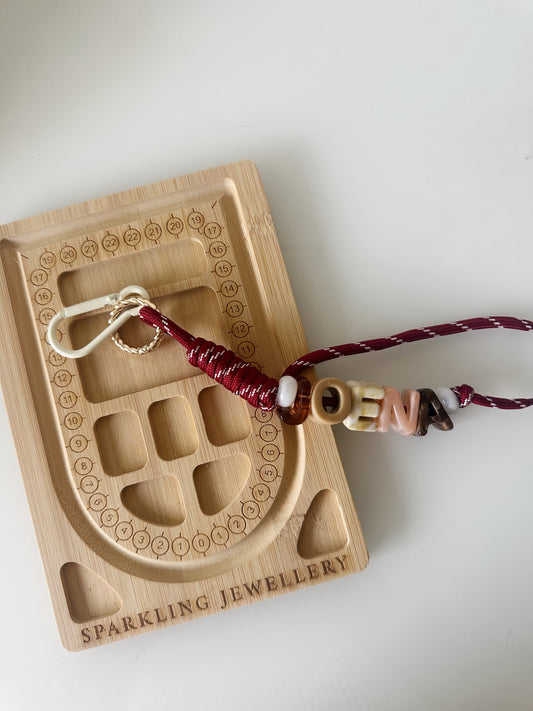Letter loop - bag charm