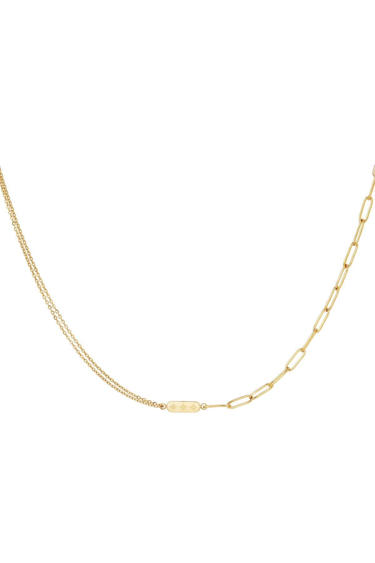 Triple star necklace