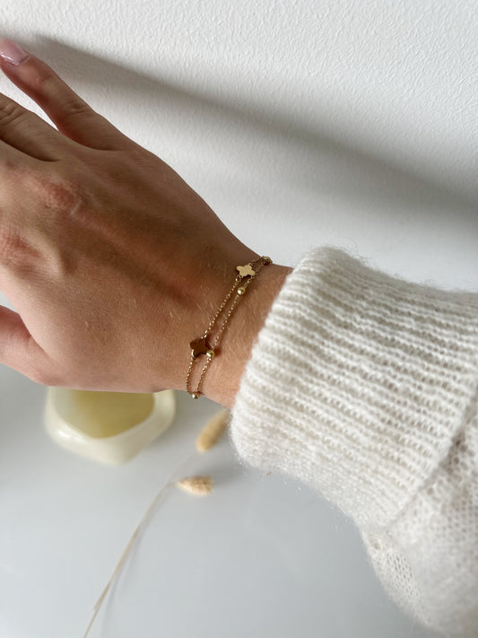 Double clover bracelet