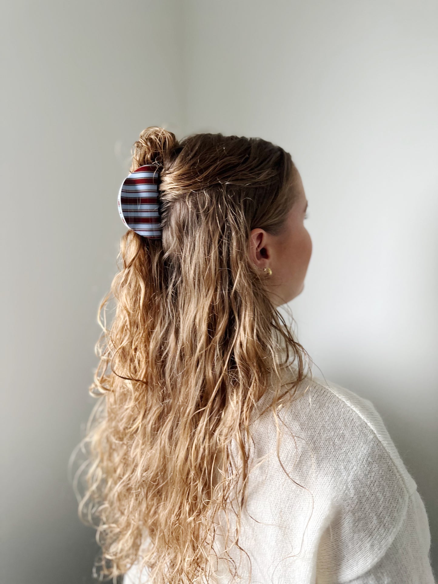 Striped fall hairclip