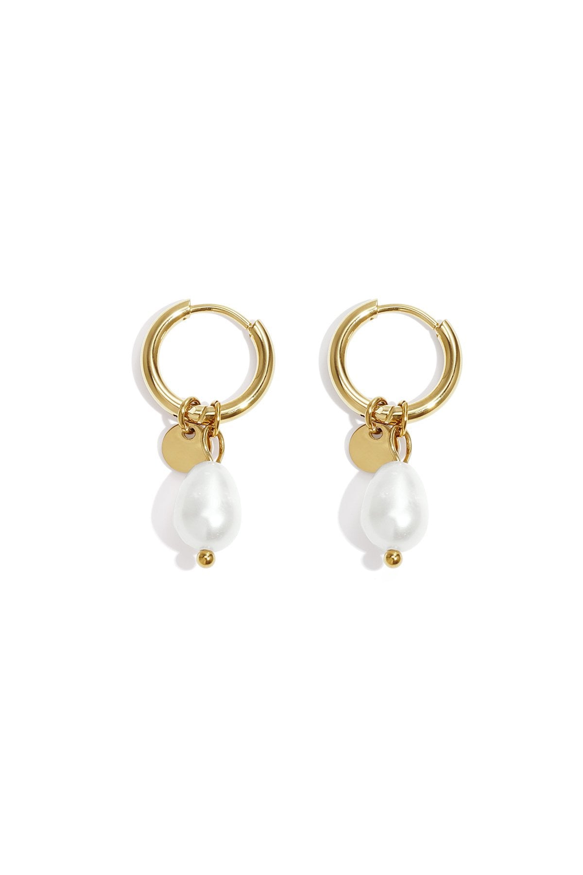Circle Pearl Earrings