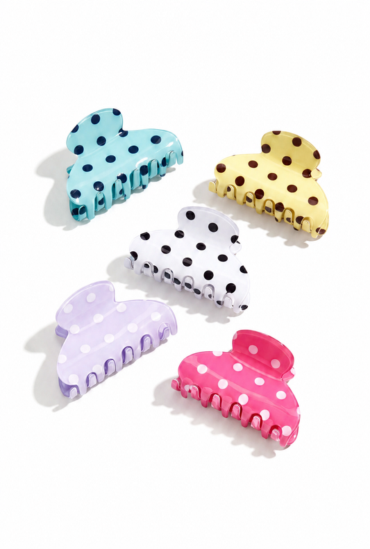 Polka dot hair clip