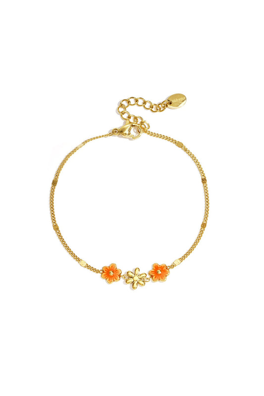 Orange blooming bracelet