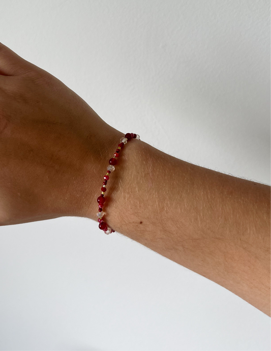 Burgundy glow - bracelet