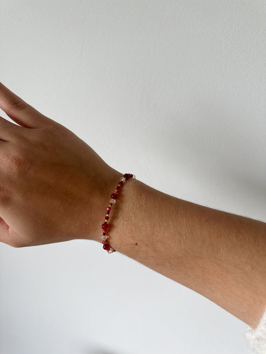 Burgundy glow - bracelet