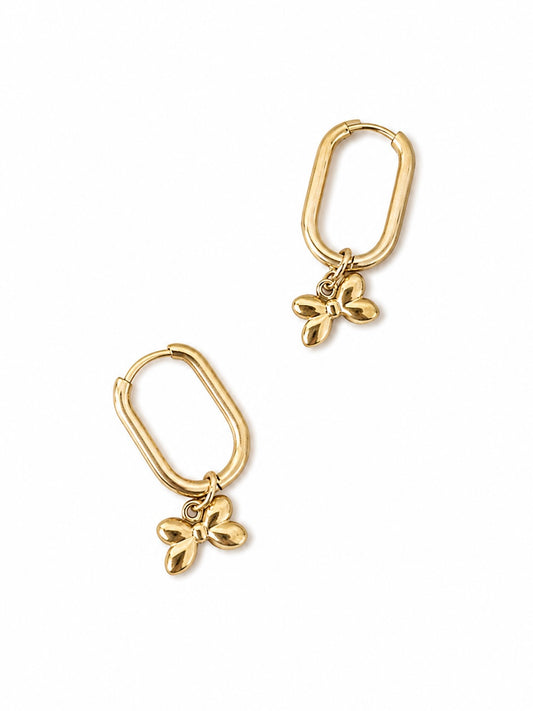 Oval bow earrings