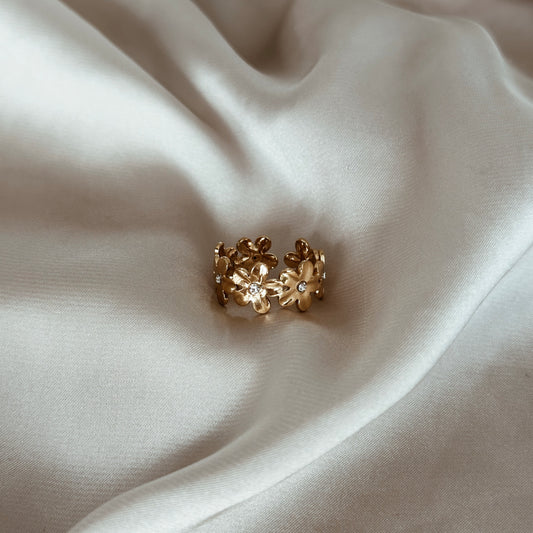 Sparkle flower ring