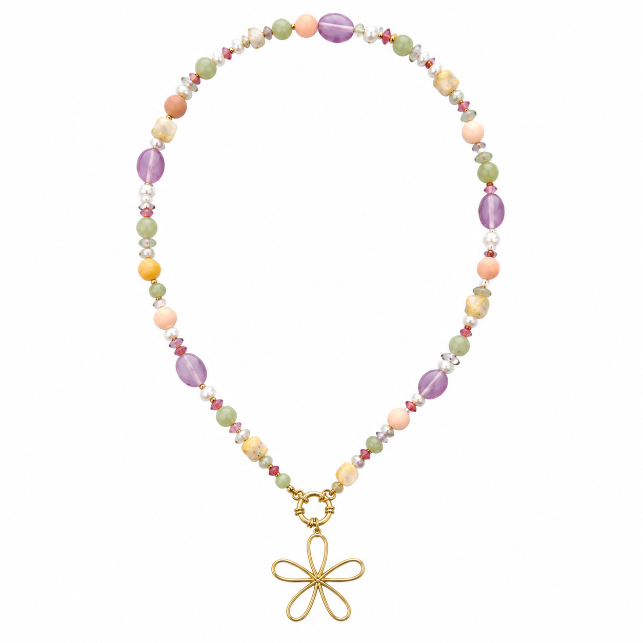 Pastel bloom necklace