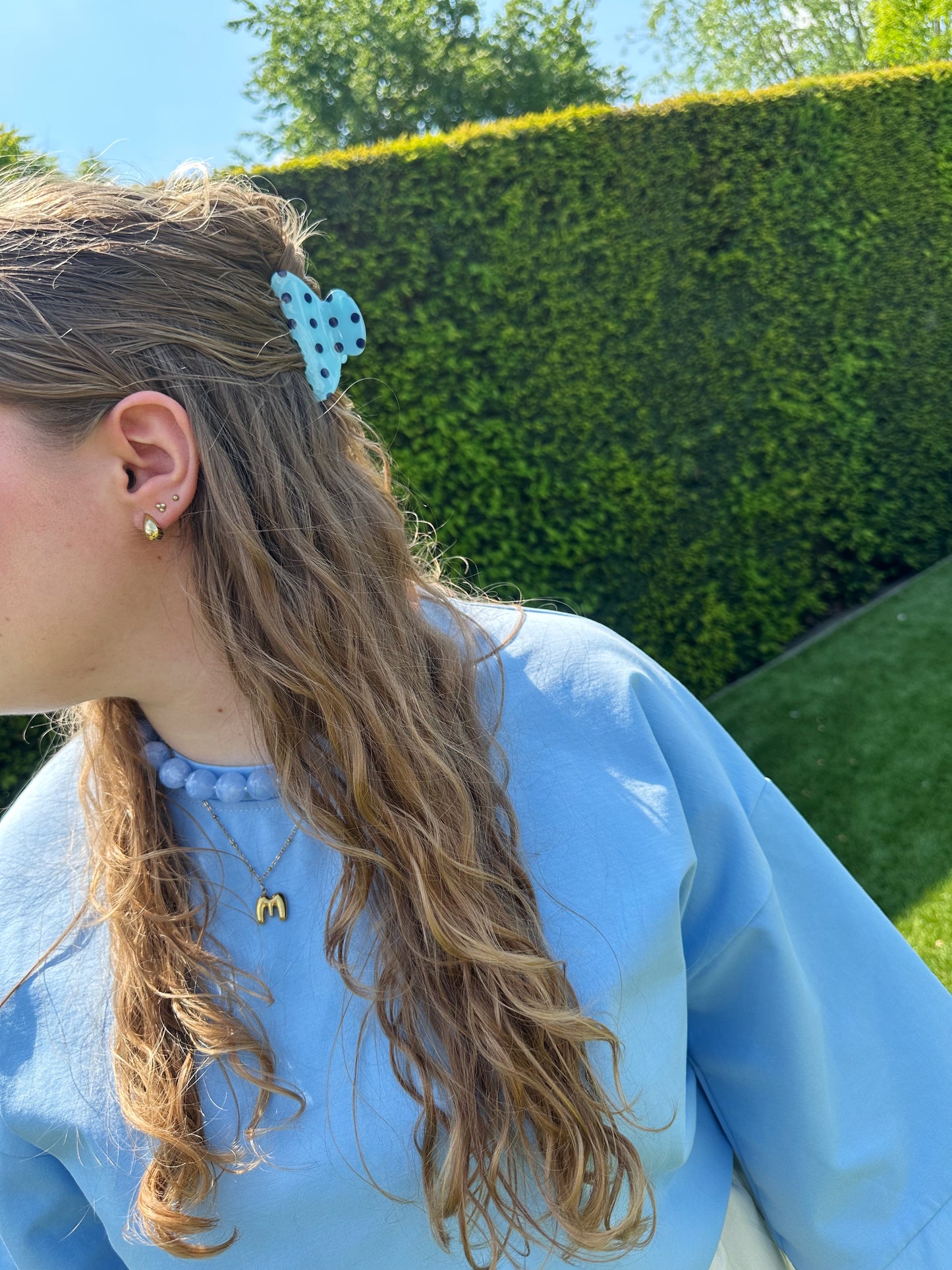Polka dot hair clip